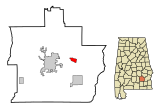 Pike County Alabama Incorporated and Unincorporated areas Banks Highlighted.svg