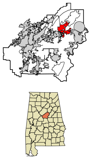 Shelby County Alabama Incorporated and Unincorporated areas Westover Highlighted 0181504.svg