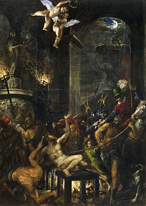 Archivo:Titian - Martyrdom of St Lawrence - WGA22837