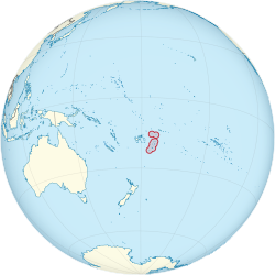 Tonga on the globe (small islands magnified) (Polynesia centered).svg
