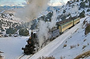 Archivo:Virginia and Truckee No. 29 at the South end of Virginia City