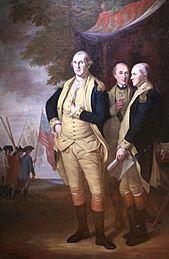 Archivo:Washington, Lafayette & Tilghman at Yorktown