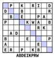 Wordoku puzzle