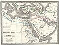 1839 Monin Map of the Hebrew Peoples Dispersal After the Flood - Geographicus - PeoplesDispersal-monin-1839
