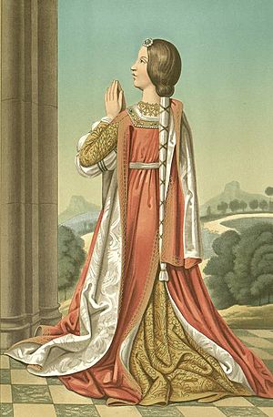 Archivo:1855-1864, Iconografía española, tomo II, Estampa 61, La princesa doña Isabel, hija de los Reyes Católicos (cropped)