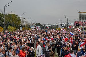 Archivo:2020 Belarusian protests — Minsk, 27 September p0001