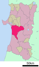 Akita in Akita Prefecture Ja.svg