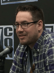 Ben Brode with Jason Chayes, Hearthstone Q&A, BlizzCon 2013 (cropped).png