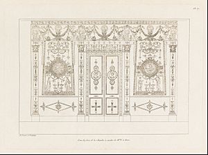 Diseño para un dormitorio, de Charles Percier.