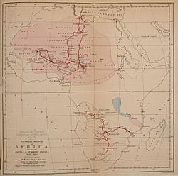 Archivo:Heinrich Barth's route through Africa, 1850 to 1855