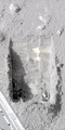 Ice sublimating in the Dodo-Goldilocks trench