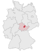 Lage des Landkreises Weimarer Land in Deutschland