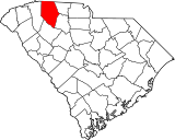 Map of South Carolina highlighting Spartanburg County.svg