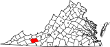 Map of Virginia highlighting Wythe County.svg