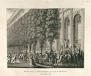 Archivo:Motion faite au Palais Royal par Camille Desmoulins le 12 juillet 1789