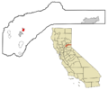 Nevada County California Incorporated and Unincorporated areas Nevada City Highlighted