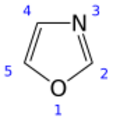 Oxazole 2D numbered