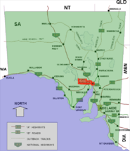 Port augusta location map in South Australia.PNG