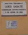 Quico Sabaté (Placa a Sant Celoni)