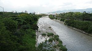Archivo:Río Medellín desde el Aula Ambiental