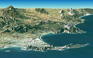 Archivo:Satellite image of Cape peninsula