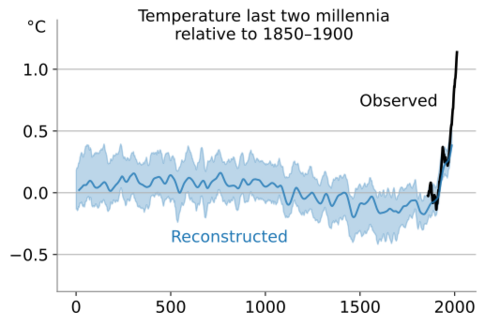 Temperature reconstruction last two millennia