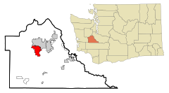 Thurston County Washington Incorporated and Unincorporated areas Tumwater Highlighted.svg
