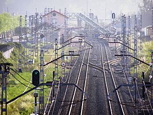 Archivo:Trazado ferroviario de FEVE a la altura de Requejada