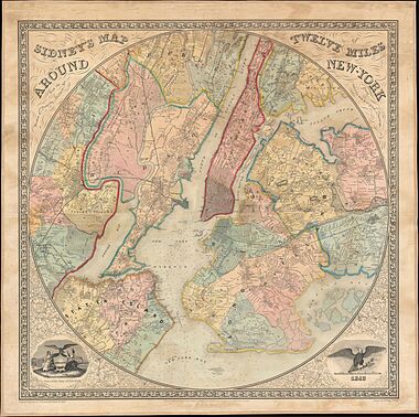 Archivo:Twelve Miles Around New York (City) Map 1849 by James Charles Sidney
