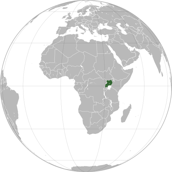 Uganda (orthographic projection)