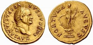 Archivo:Vespasian aureus Fortuna