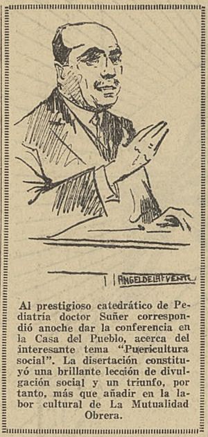 Archivo:1926-11-17, El Liberal, Al prestigioso catedrático de Pediatría doctor Suñer