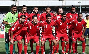 Archivo:Afghan national football team, 2018 FIFA World Cup qualification, Azadi Stadium