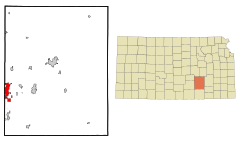 Butler County Kansas Incorporated and Unincorporated areas Andover Highlighted.svg