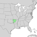 Castanea ozarkensis range map 1