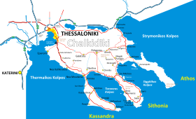 Mapa de Calcídica