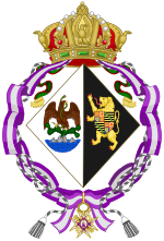 Coat of Arms of Carlota, Titular Empress of México (Order of Queen Maria Luisa).svg