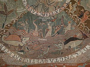 Archivo:Detalle del tapiz de la Creación, de la Catedral de Gerona o Girona, Cataluña, España