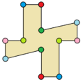 Distorted twisted cross dodecagon