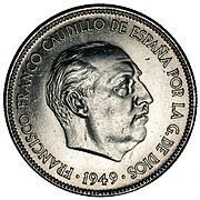 Archivo:ESP 5 coin reverse with Franco (1949)