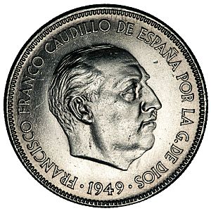 Archivo:ESP 5 coin reverse with Franco (1949)