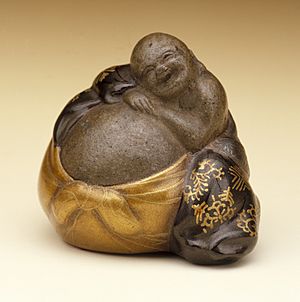 Archivo:Hotei Dreaming on His Bag of Treasures LACMA M.87.263.70