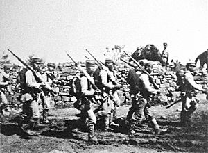 Archivo:Japanese soldiers near Chemulpo Korea August September 1904 Russo Japanese War