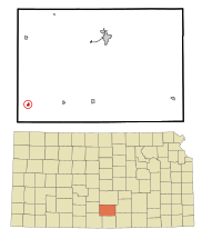 Kingman County Kansas Incorporated and Unincorporated areas Nashville Highlighted.svg