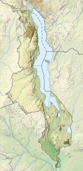Malawi relief location map