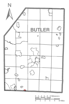 Map of Valencia, Butler County, Pennsylvania Highlighted.png