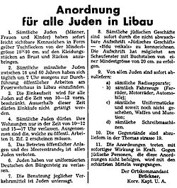 Archivo:Nazi orders against Jews Liepaja 1941 01