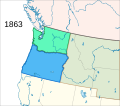 Oregon State & Washington Territory 1863