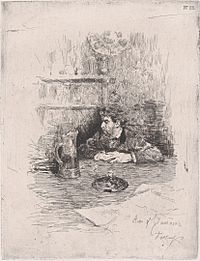 Archivo:Portrait of the painter Eduardo Zamacois seated at a table MET DP876131
