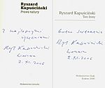 Archivo:Ryszard Kapuscinski autographs